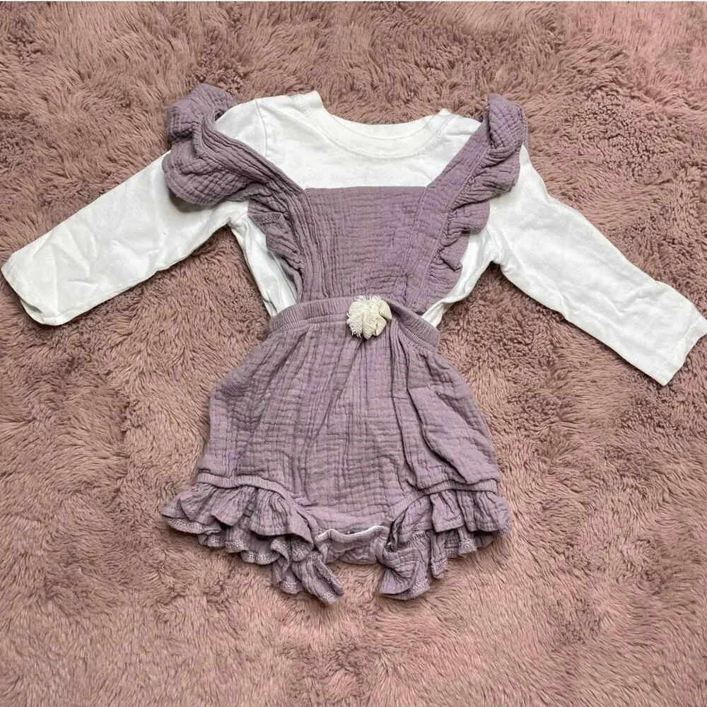 Baby Girl Ruffle Sleeveless Boutique Romper size 18 mo